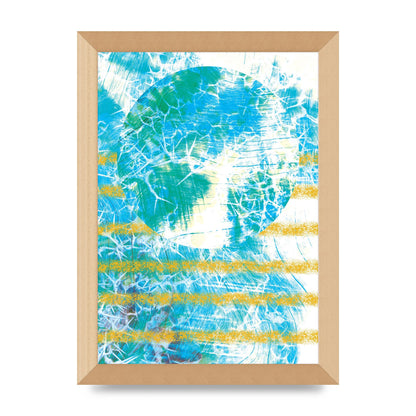 Distressed Abstract Sea Art For The Home - A4 framed