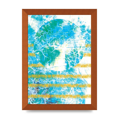 Distressed Abstract Sea Art For The Home - A4 framed