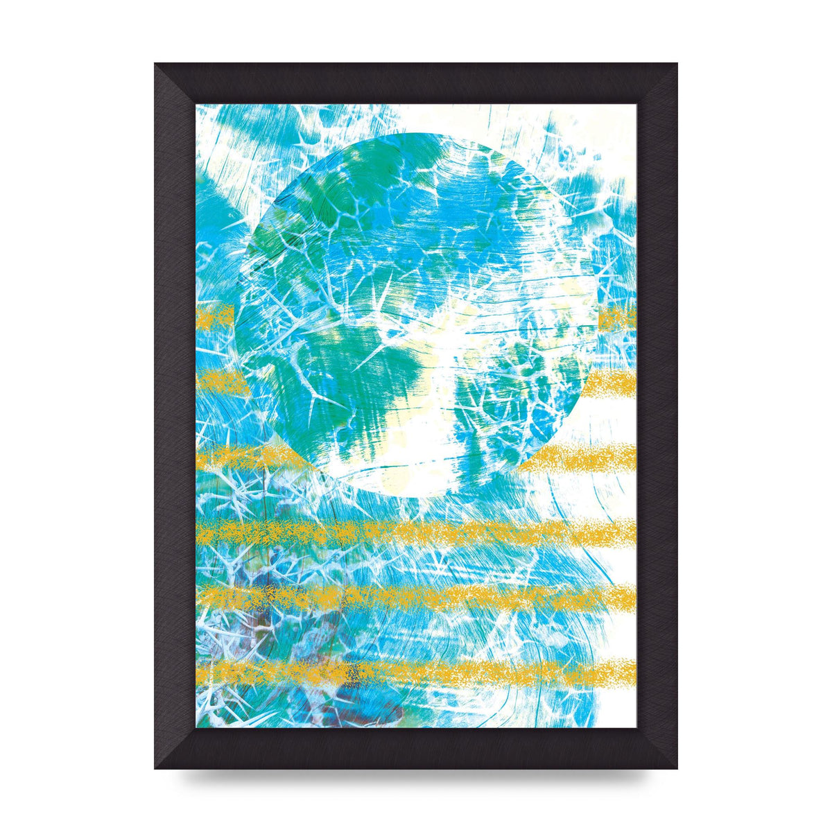 Distressed Abstract Sea Art For The Home - A4 framed
