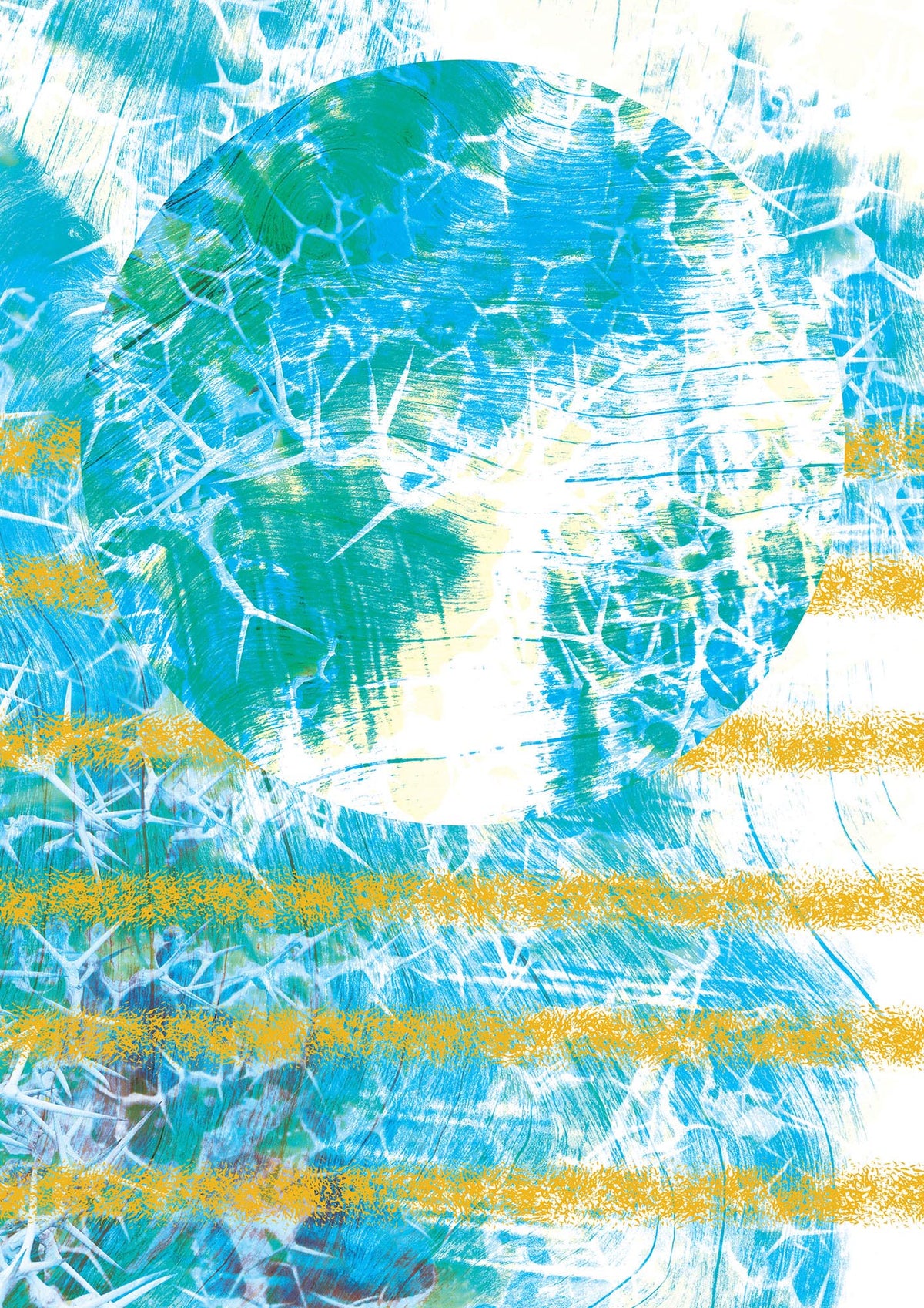 Distressed Abstract Sea Art For The Home - detail