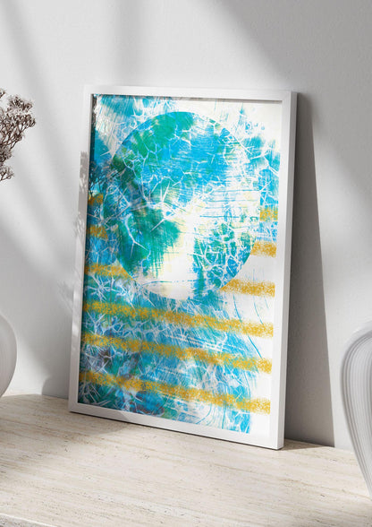Distressed Abstract Sea Art For The Home - living room 2