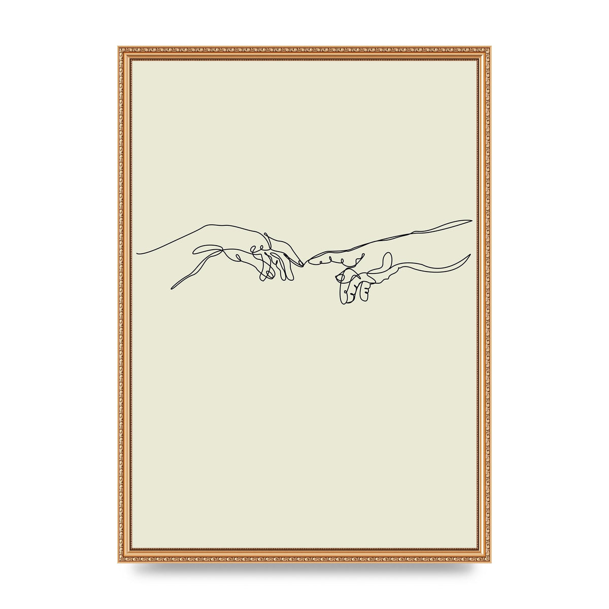 Creation Of Adam Hands Line Drawing Art For The Home - A2 framed