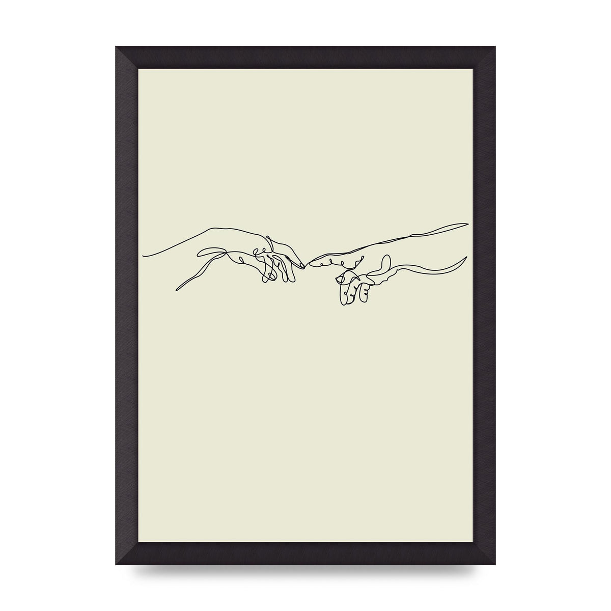 Creation Of Adam Hands Line Drawing Art For The Home - A3 framed