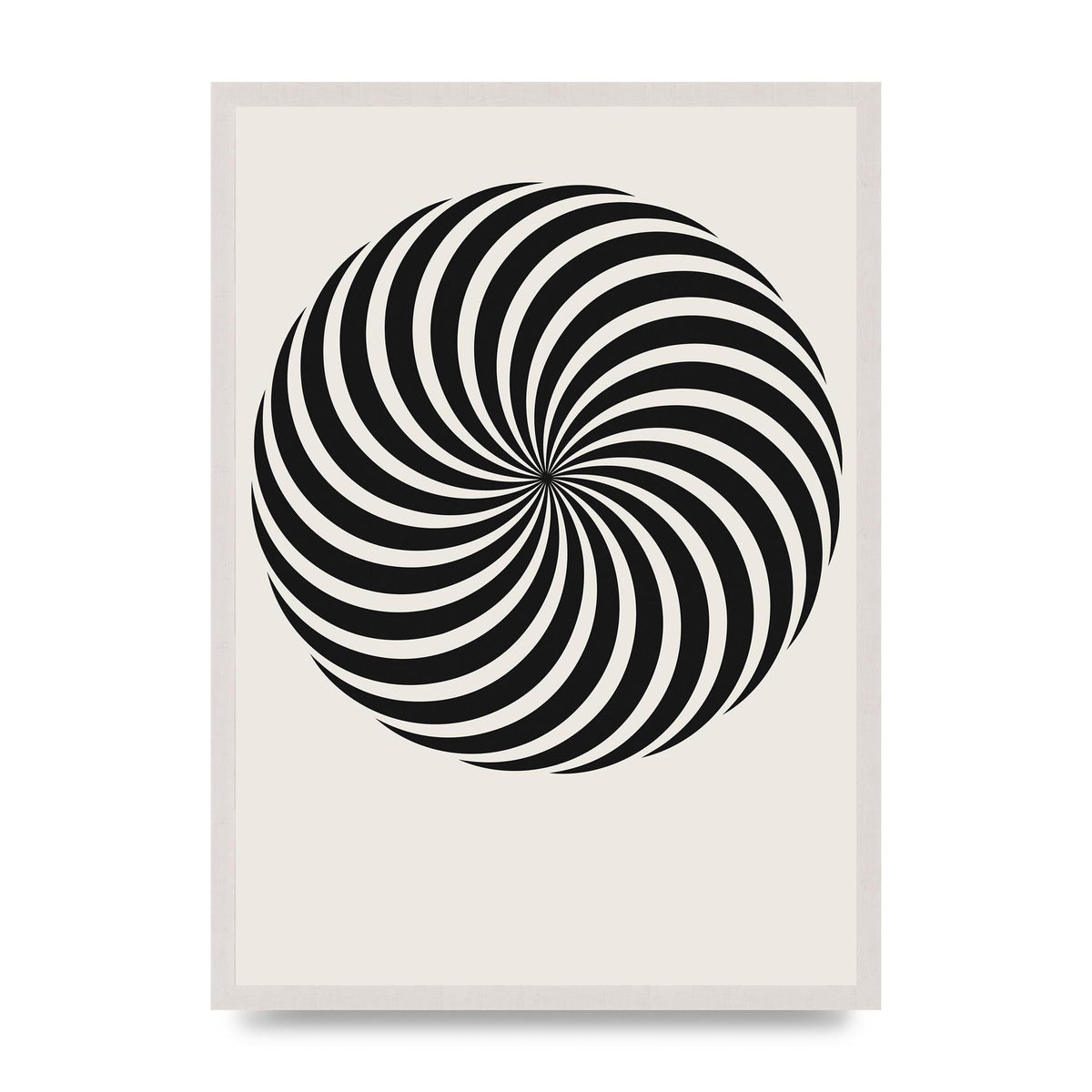 Swirl White Black Art For The Home - A2 framed