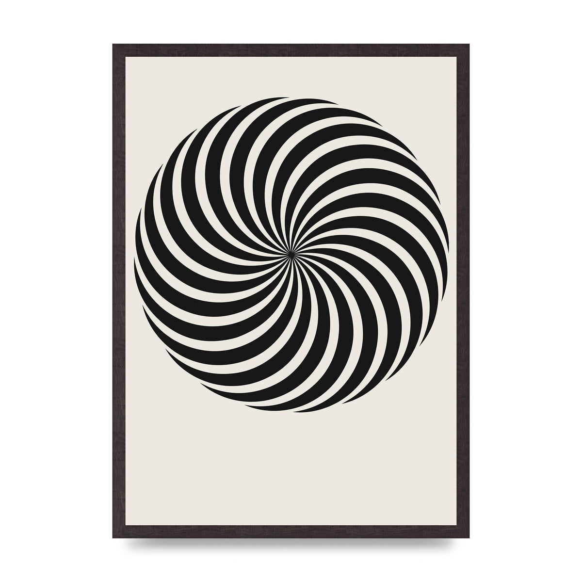 Swirl White Black Art For The Home - A2 framed