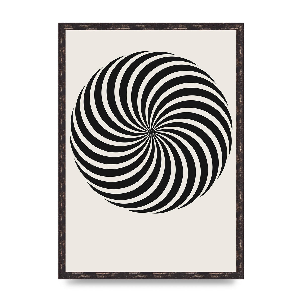 Swirl White Black Art For The Home - A2 framed