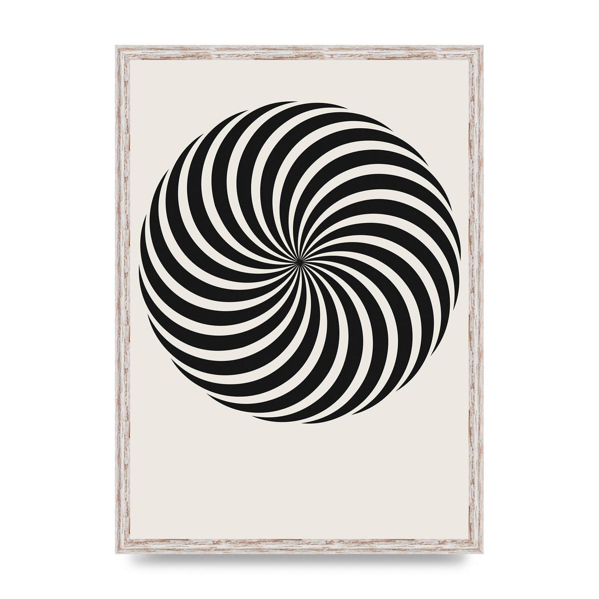 Swirl White Black Art For The Home - A2 framed