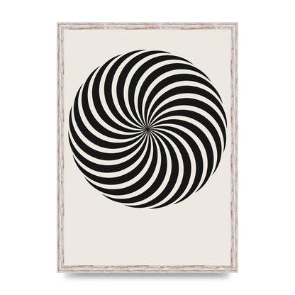 Swirl White Black Art For The Home - A2 framed