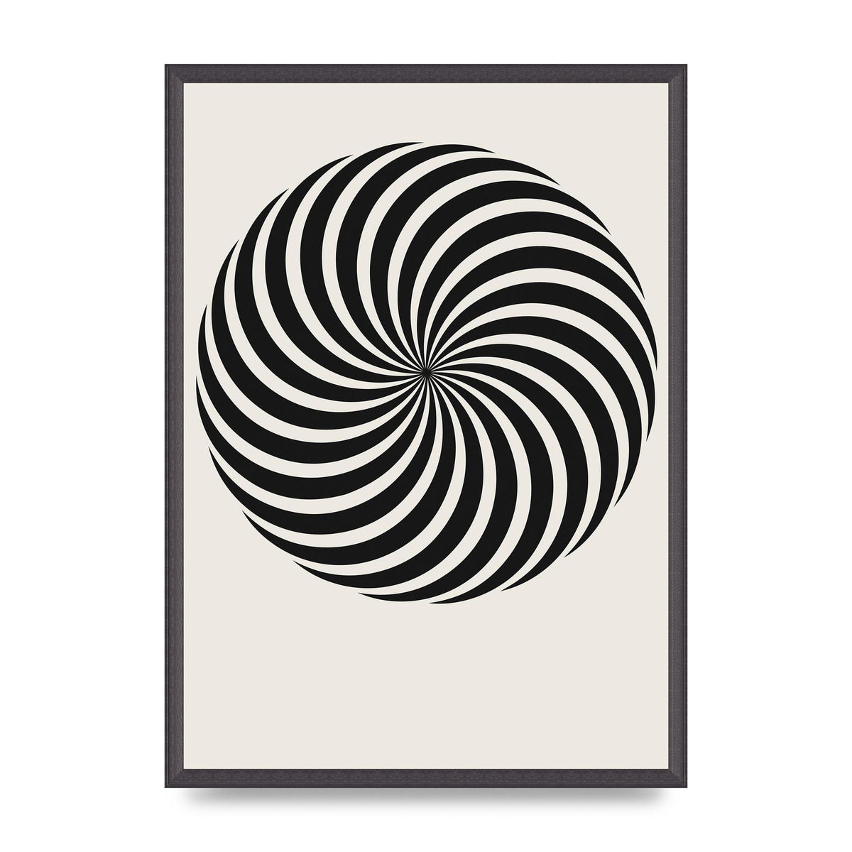 Swirl White Black Art For The Home - A2 framed