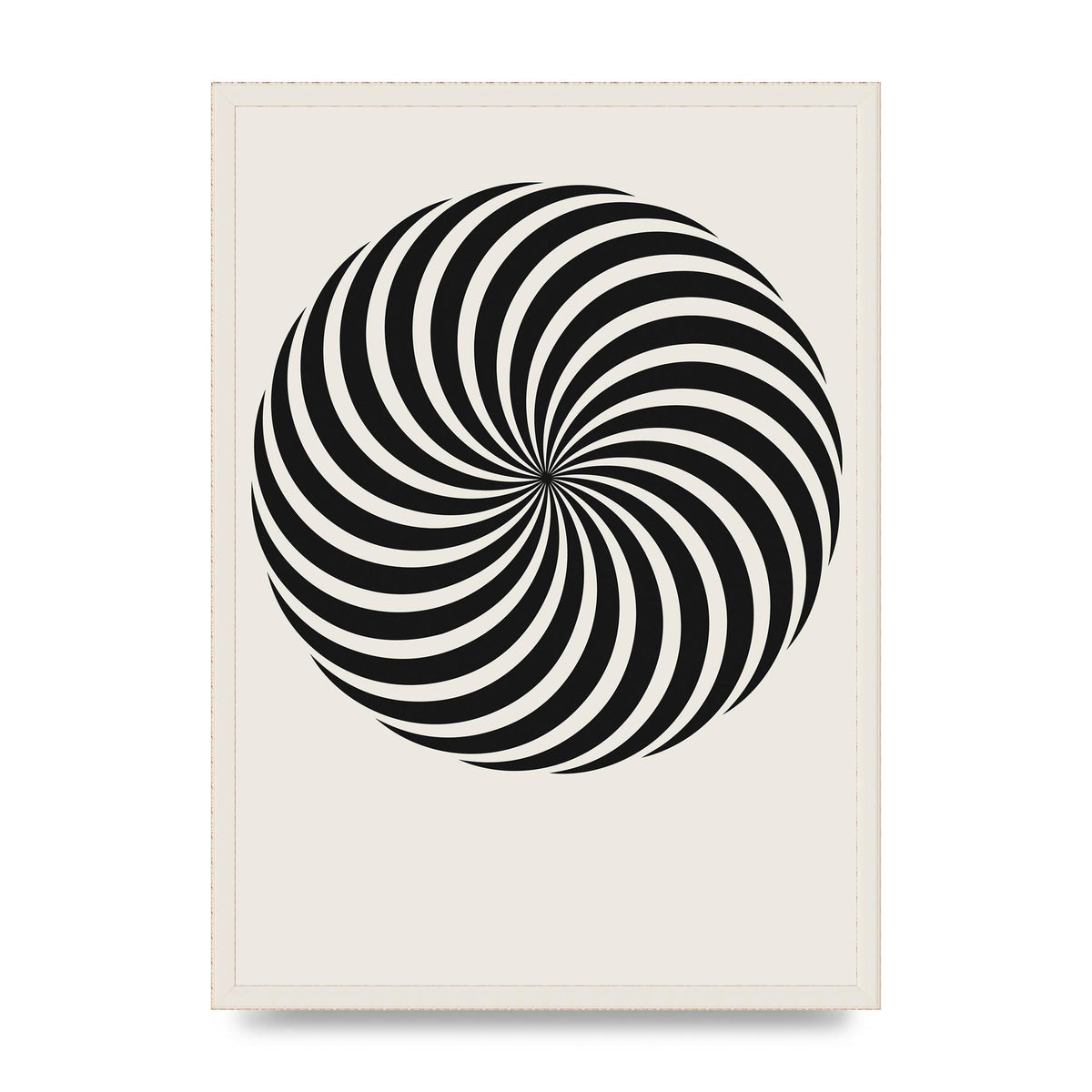 Swirl White Black Art For The Home - A2 framed