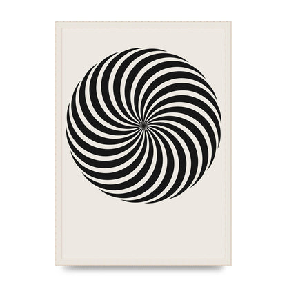 Swirl White Black Art For The Home - A2 framed
