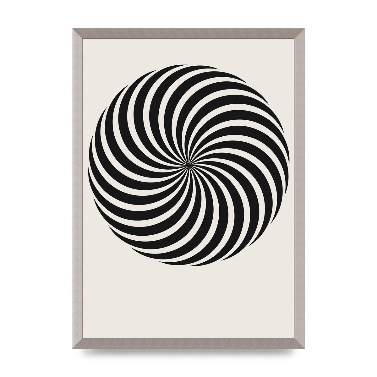 Swirl White Black Art For The Home - A2 framed