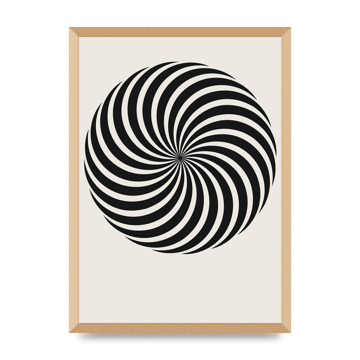 Swirl White Black Art For The Home - A2 framed