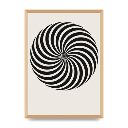 Swirl White Black Art For The Home - A2 framed