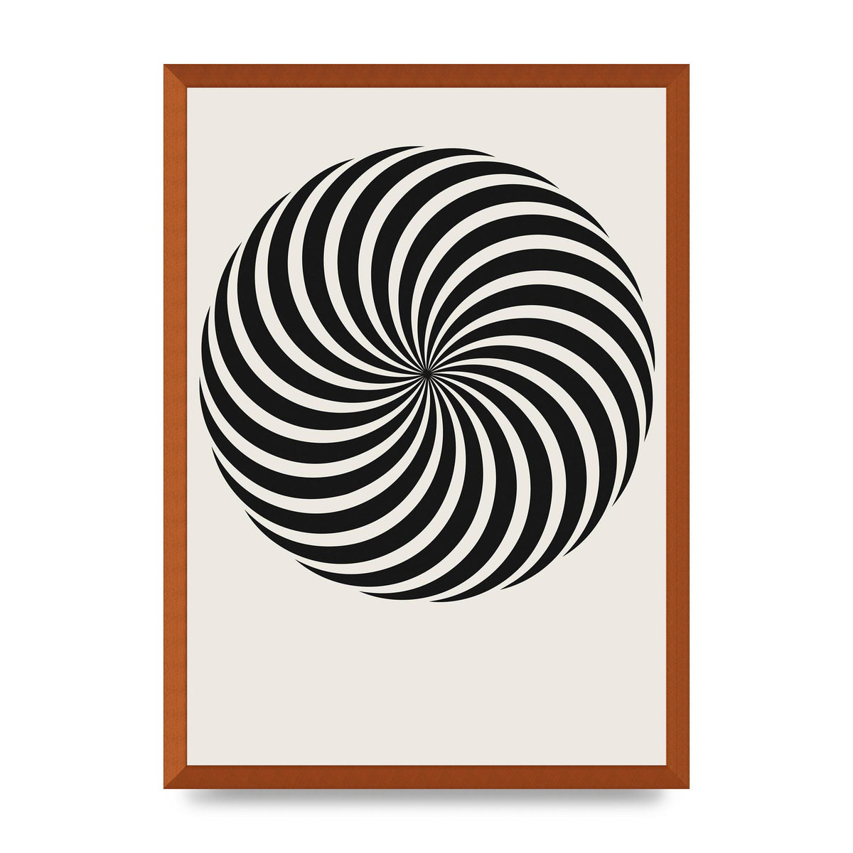 Swirl White Black Art For The Home - A2 framed