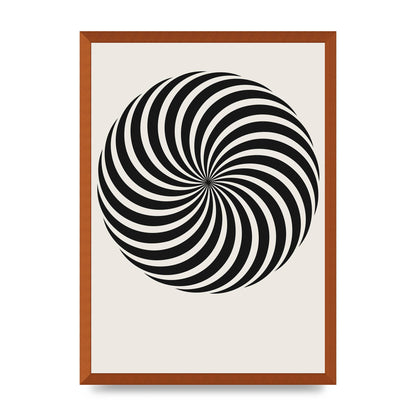 Swirl White Black Art For The Home - A2 framed