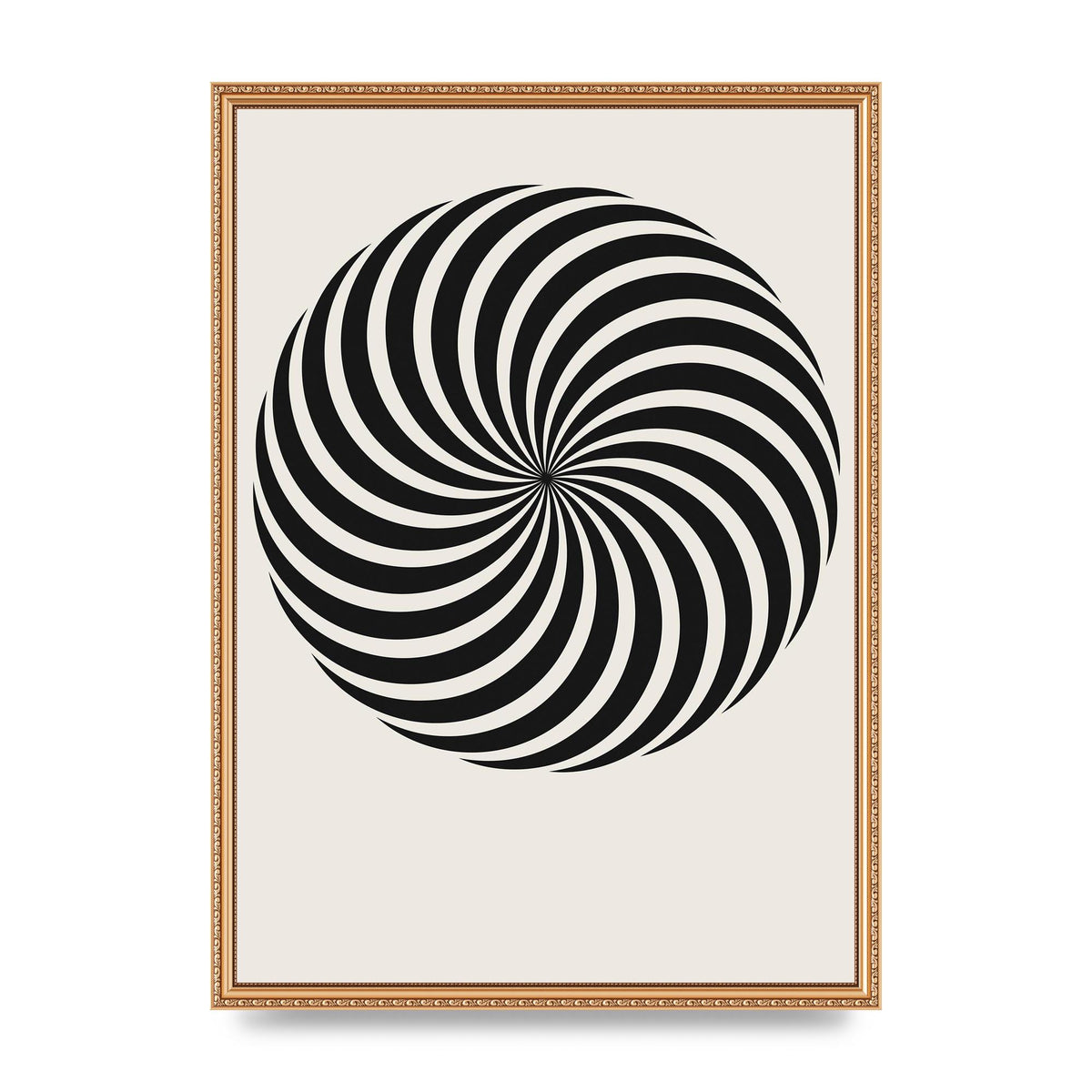 Swirl White Black Art For The Home - A2 framed