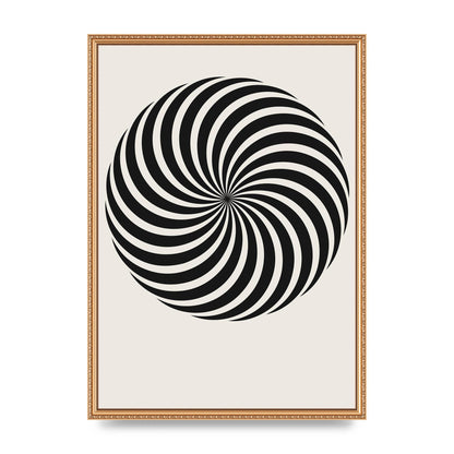 Swirl White Black Art For The Home - A2 framed