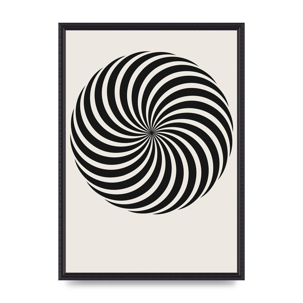 Swirl White Black Art For The Home - A2 framed