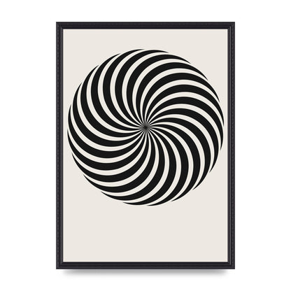 Swirl White Black Art For The Home - A2 framed
