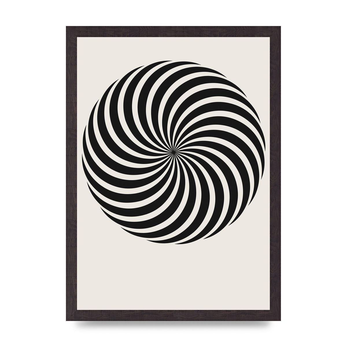 Swirl White Black Art For The Home - A3 framed
