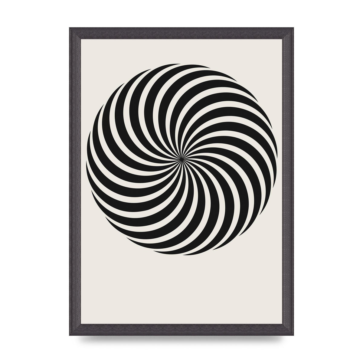 Swirl White Black Art For The Home - A3 framed