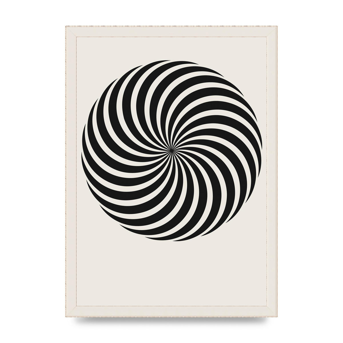 Swirl White Black Art For The Home - A3 framed