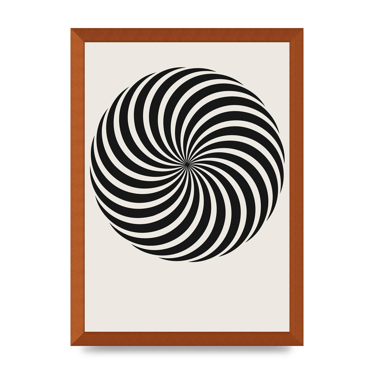 Swirl White Black Art For The Home - A3 framed