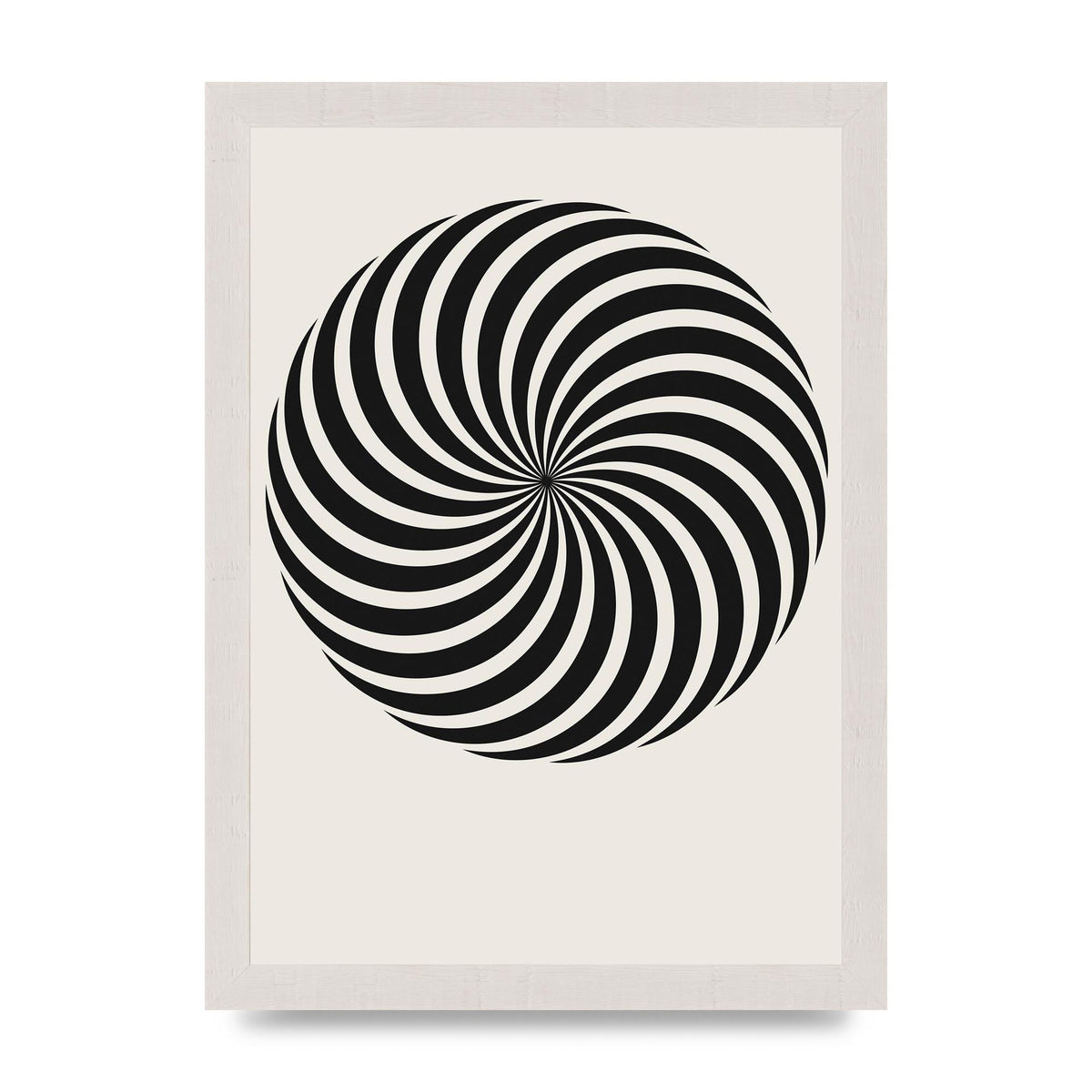 Swirl White Black Art For The Home - A4 framed