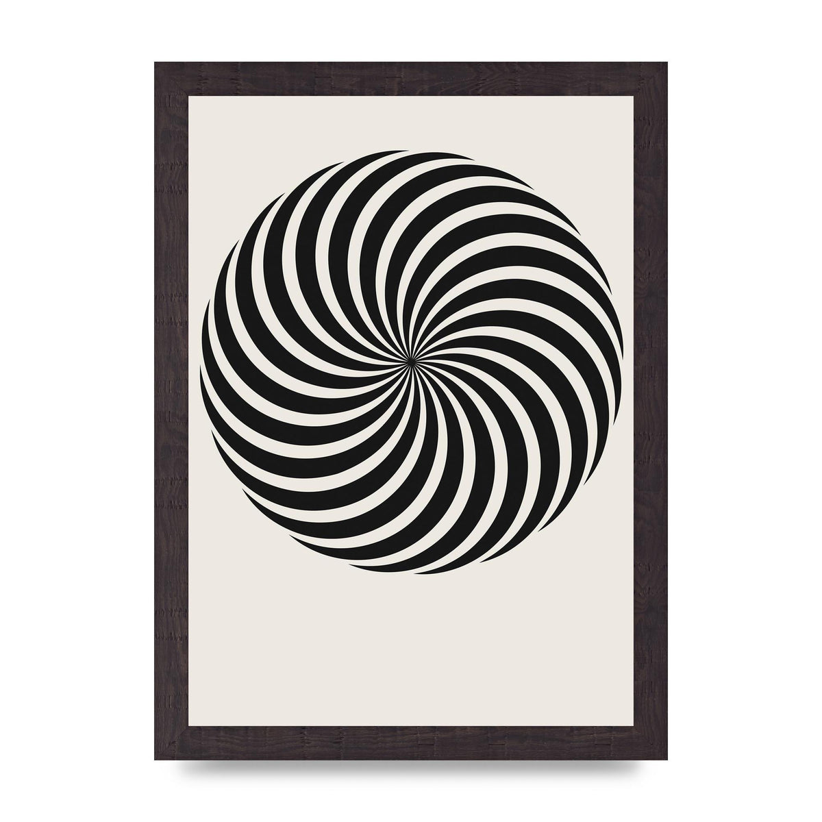 Swirl White Black Art For The Home - A4 framed