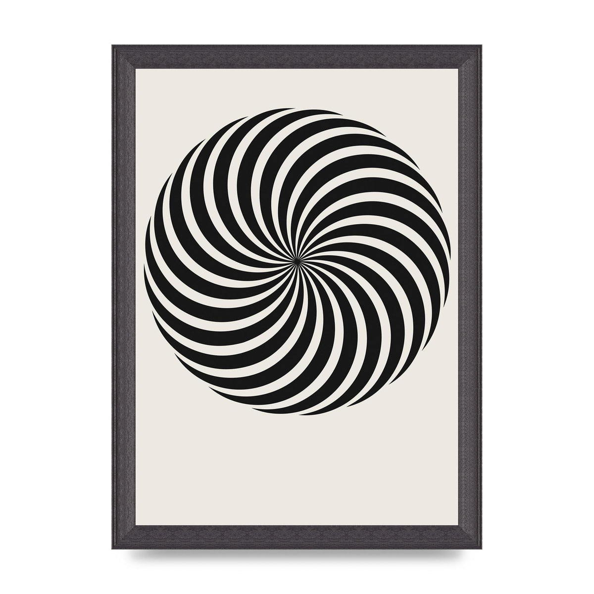 Swirl White Black Art For The Home - A4 framed