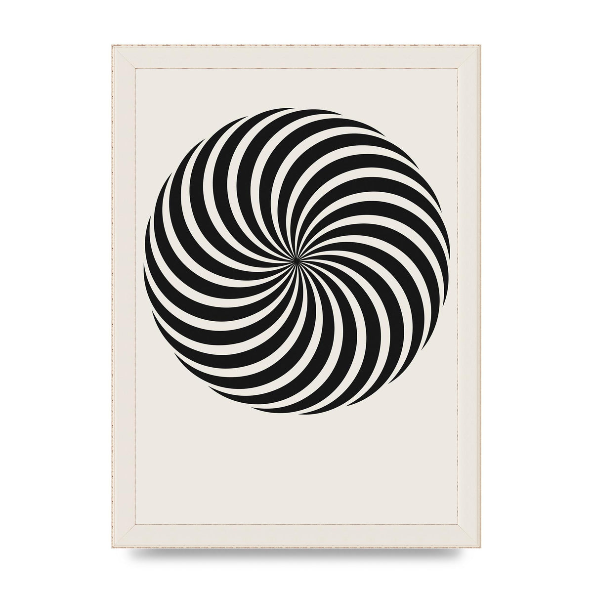 Swirl White Black Art For The Home - A4 framed