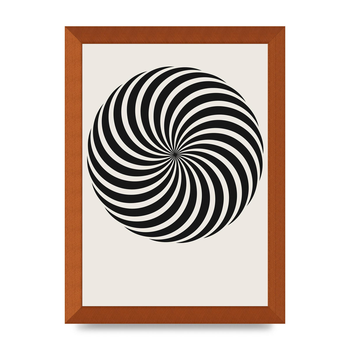 Swirl White Black Art For The Home - A4 framed