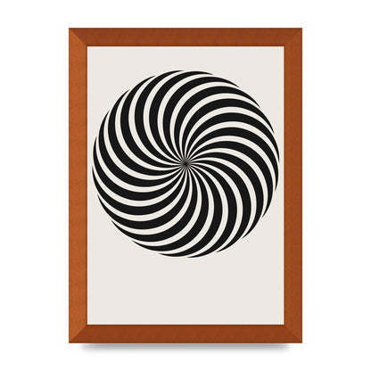 Swirl White Black Art For The Home - A4 framed