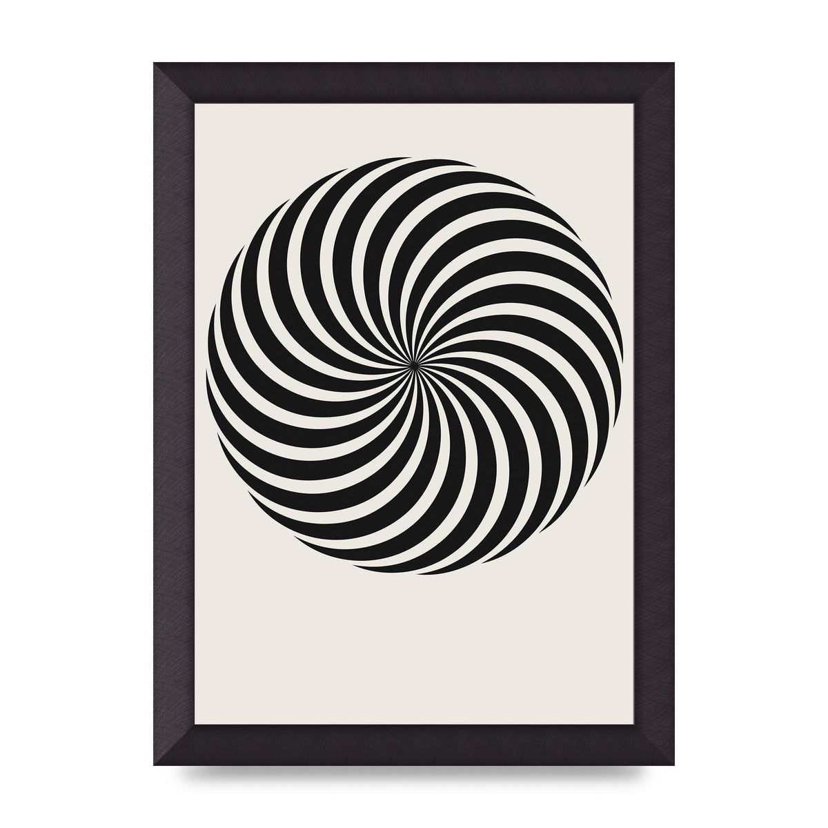 Swirl White Black Art For The Home - A4 framed