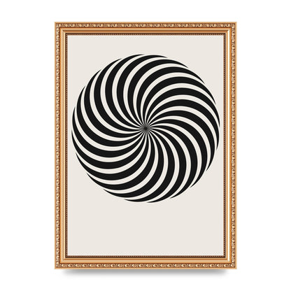 Swirl White Black Art For The Home - A4 framed