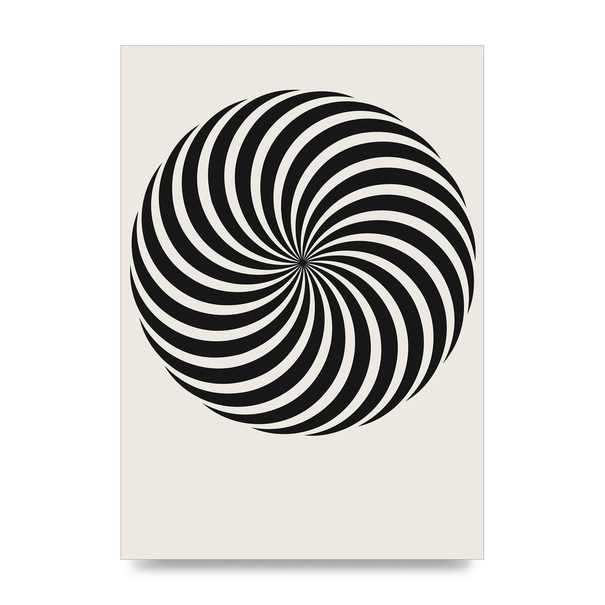 Swirl White Black Art For The Home - unframed print