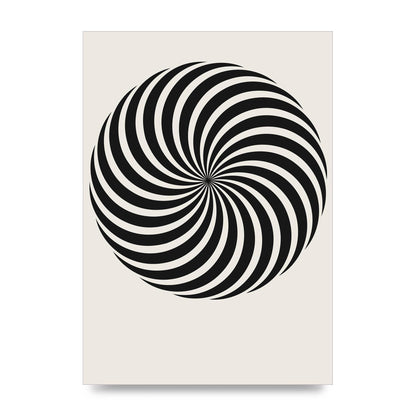 Swirl White Black Art For The Home - unframed print