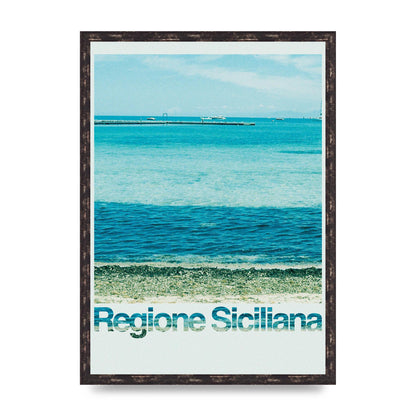Regione Sicilia 35Mm Printed Poster - A2 framed