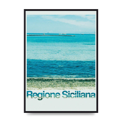 Regione Sicilia 35Mm Printed Poster - A2 framed