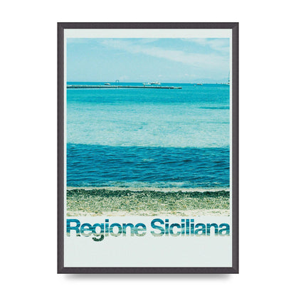 Regione Sicilia 35Mm Printed Poster - A2 framed