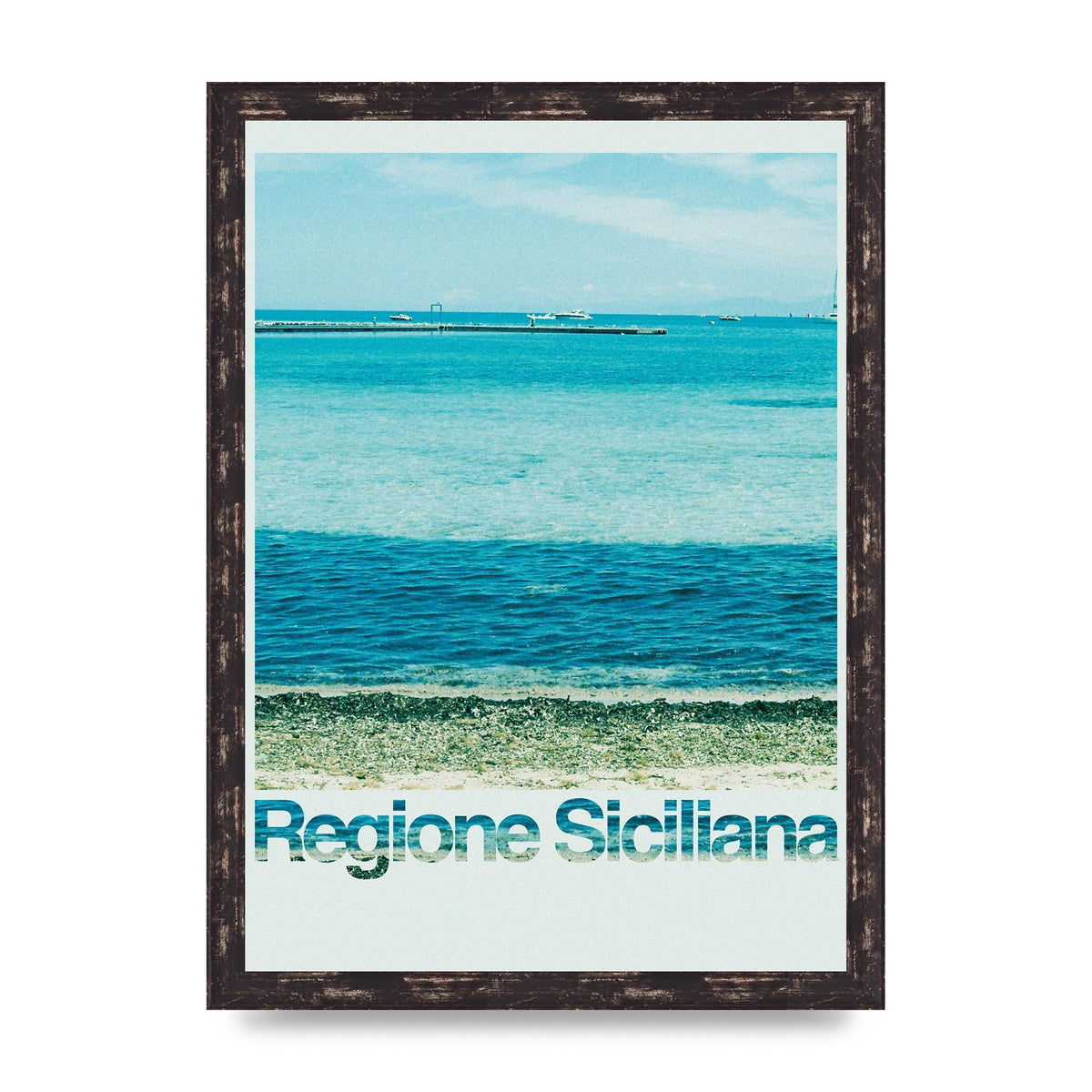 Regione Sicilia 35Mm Printed Poster - A3 framed