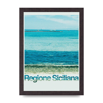 Regione Sicilia 35Mm Printed Poster - A4 framed