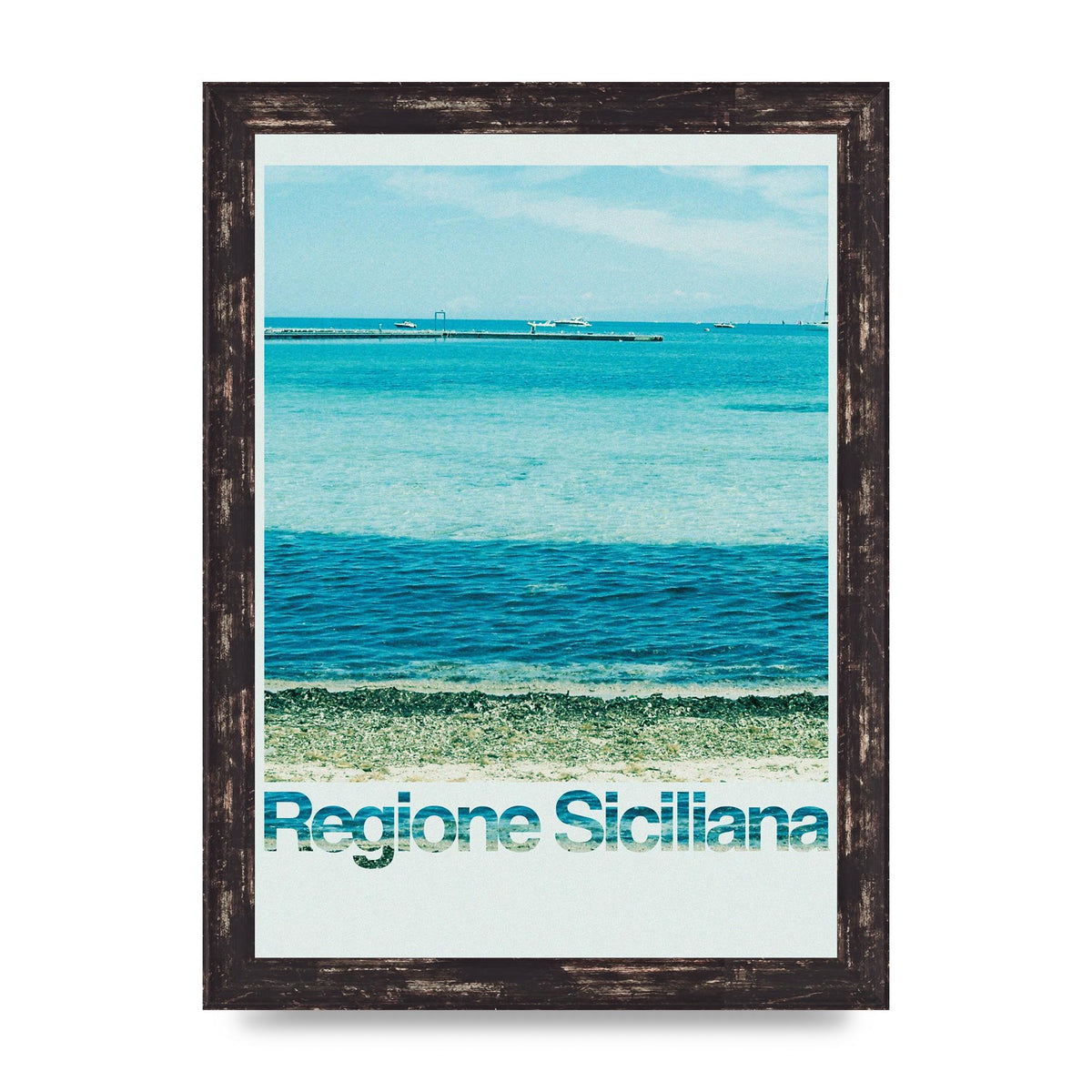 Regione Sicilia 35Mm Printed Poster - A4 framed