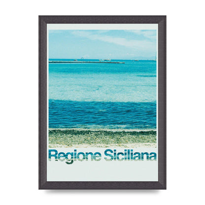 Regione Sicilia 35Mm Printed Poster - A4 framed