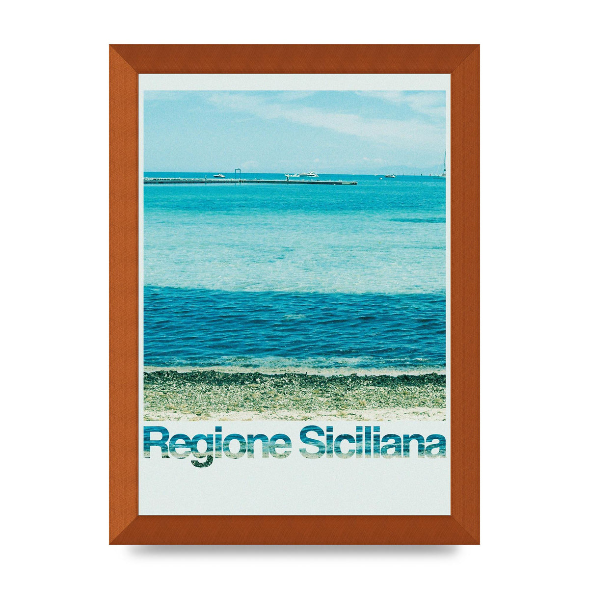 Regione Sicilia 35Mm Printed Poster - A4 framed