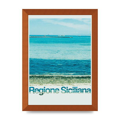 Regione Sicilia 35Mm Printed Poster - A4 framed