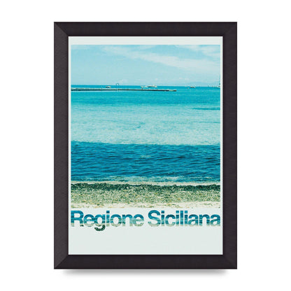 Regione Sicilia 35Mm Printed Poster - A4 framed