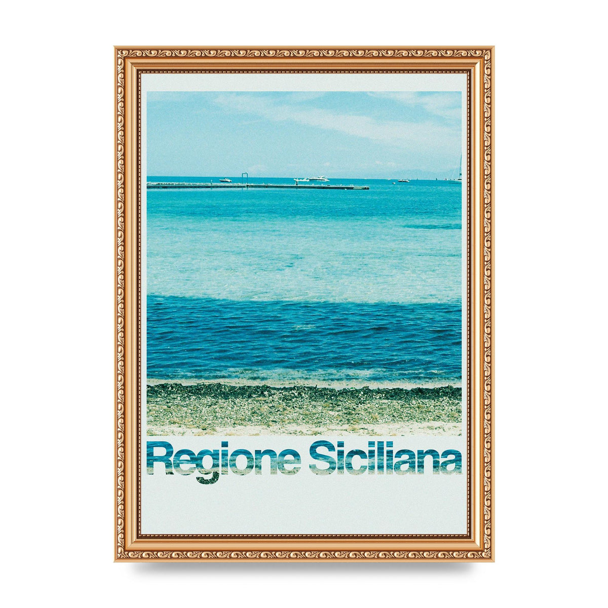 Regione Sicilia 35Mm Printed Poster - A4 framed