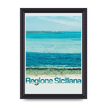 Regione Sicilia 35Mm Printed Poster - A4 framed